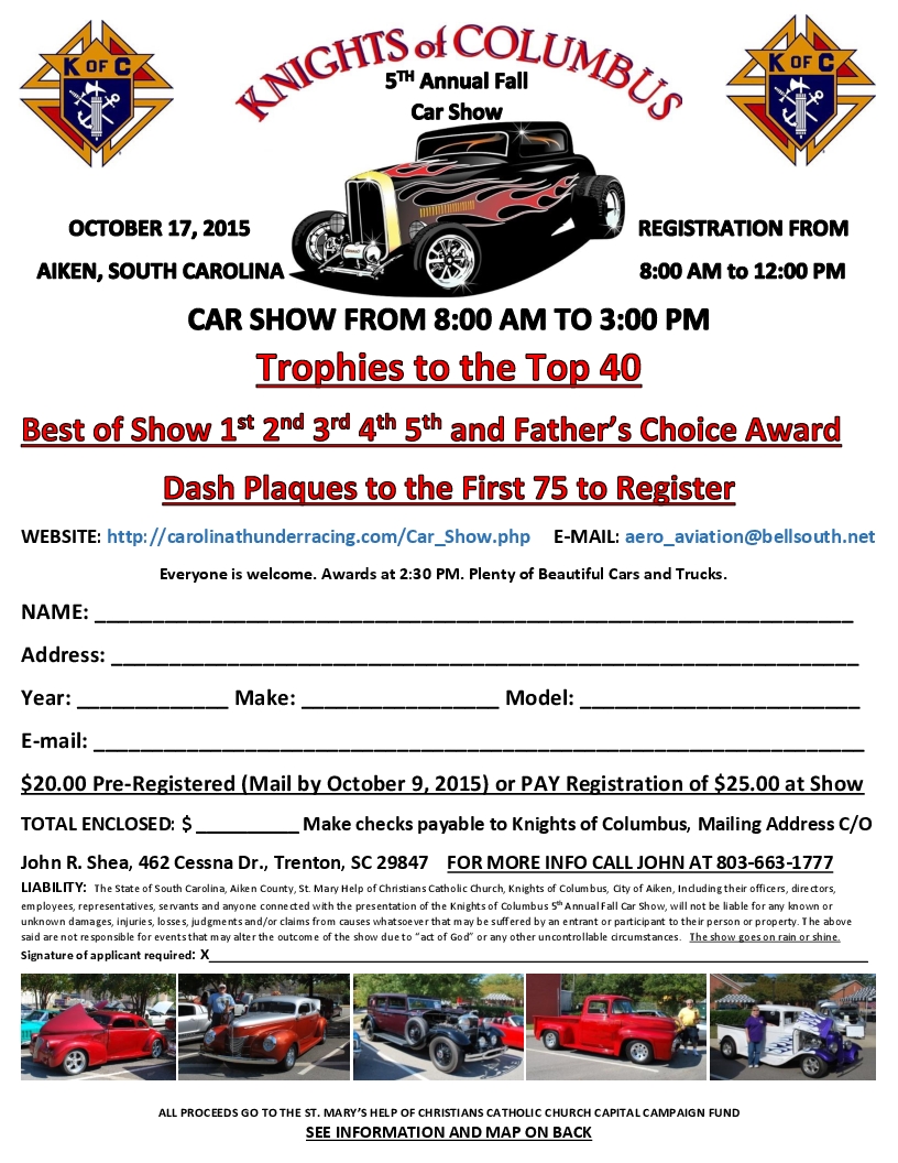 Knights of Columbus 5th Annual Fall Car Show Car Show Radar